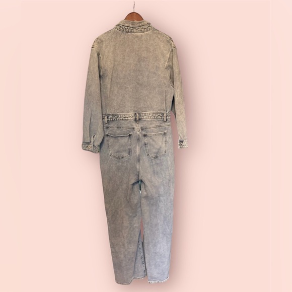 PrettyLittleThing Denim Jumpsuit RARE size 10US/14UK One Piece Romper Jean - Picture 4 of 7